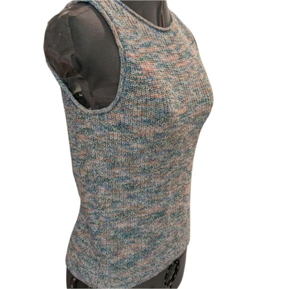 Ann Taylor LOFT Pastel‎ Rainbow Knit Sleeveless Sweater Size Small Petite - Picture 4 of 7